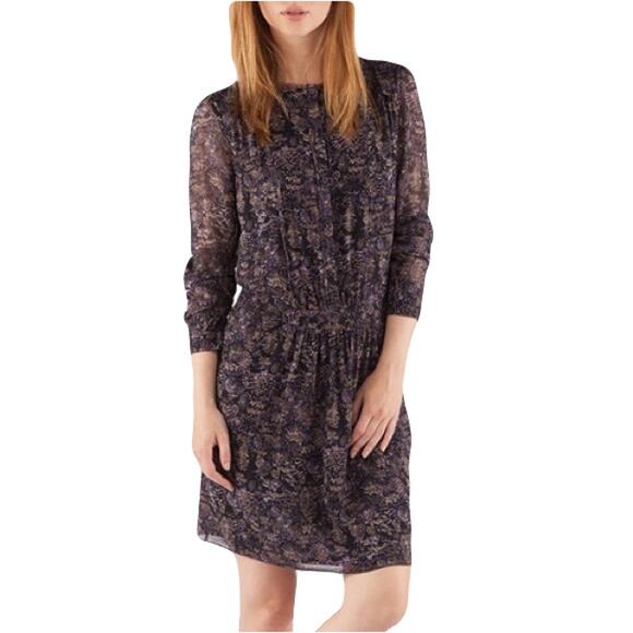 NWOT COMPTOIR DES COTONNIERS Dress EU38/US S Silk Chiffon Floral“Petiville”